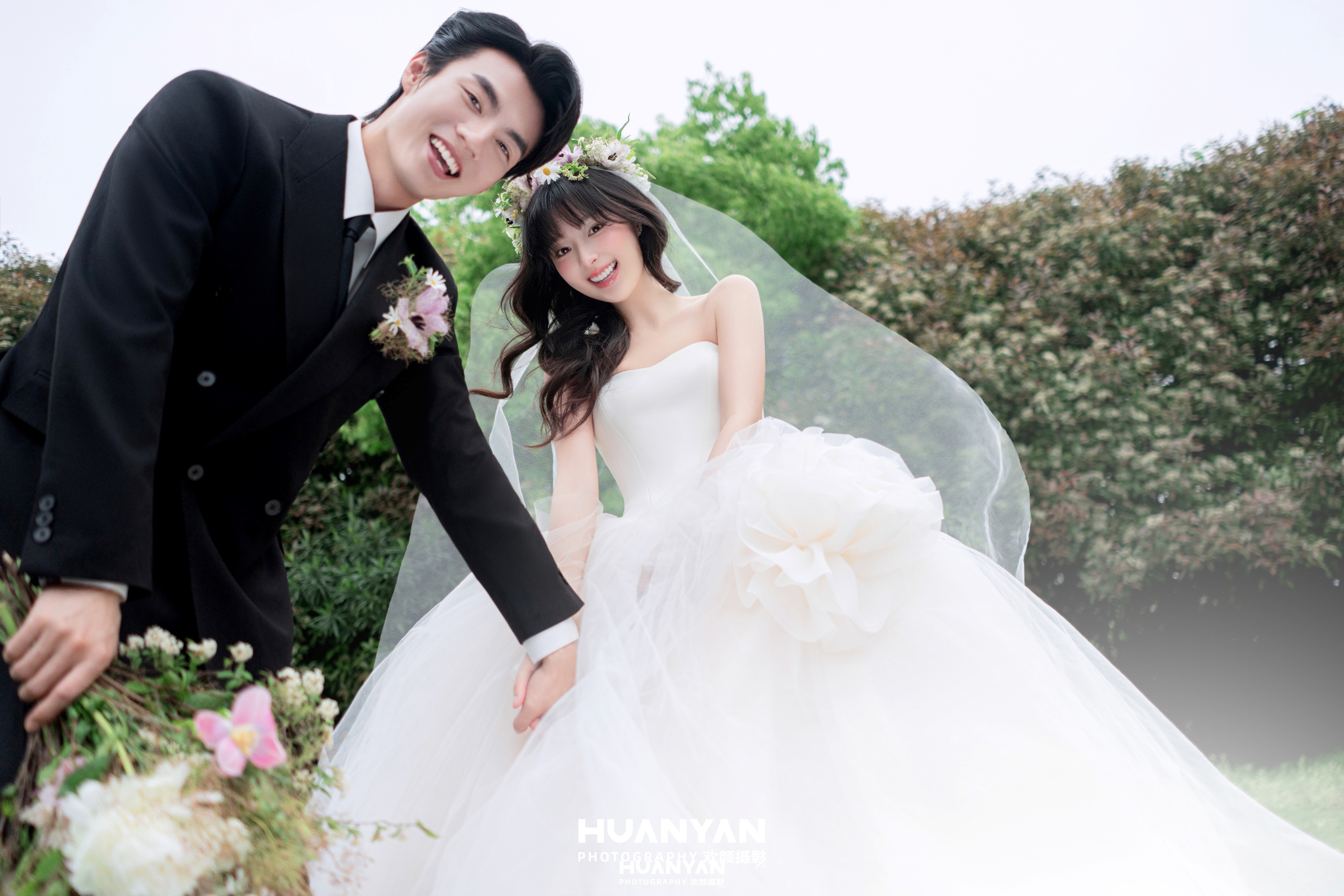 森屿私语：清新自然婚纱照户外自然实拍