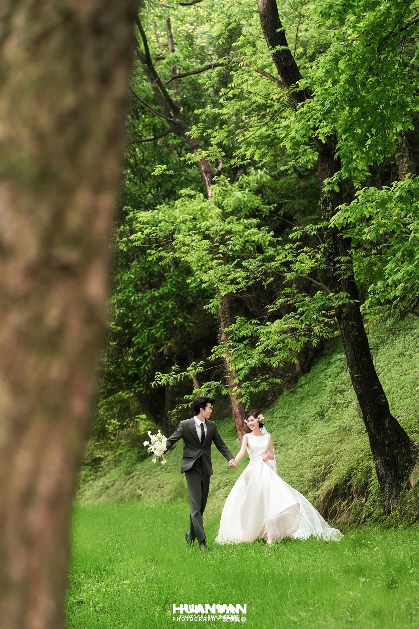 森屿漫光：清新自然婚纱照户外自然实拍