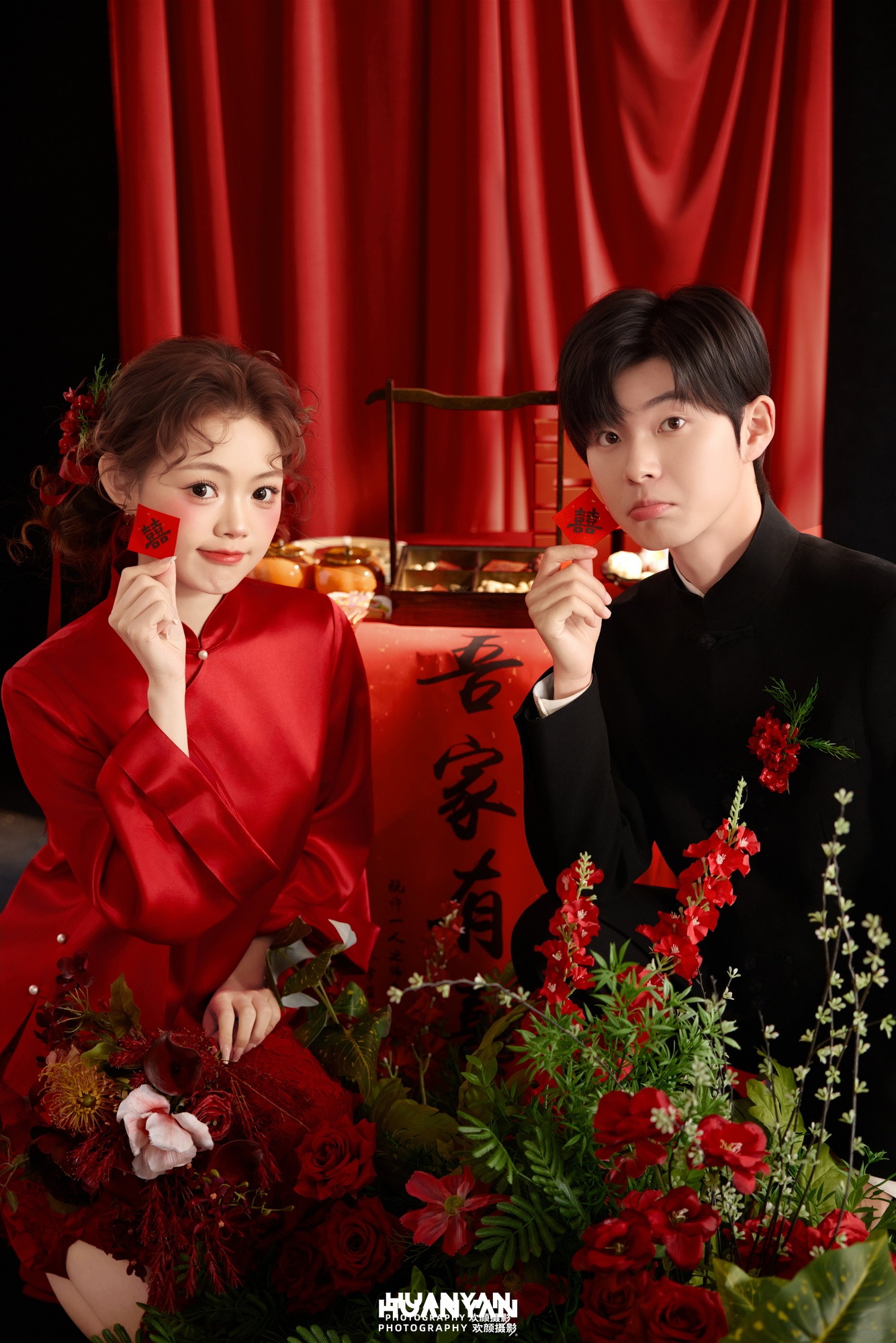 新中式婚纱照 · 室内影棚场景 · 吾家有喜客片