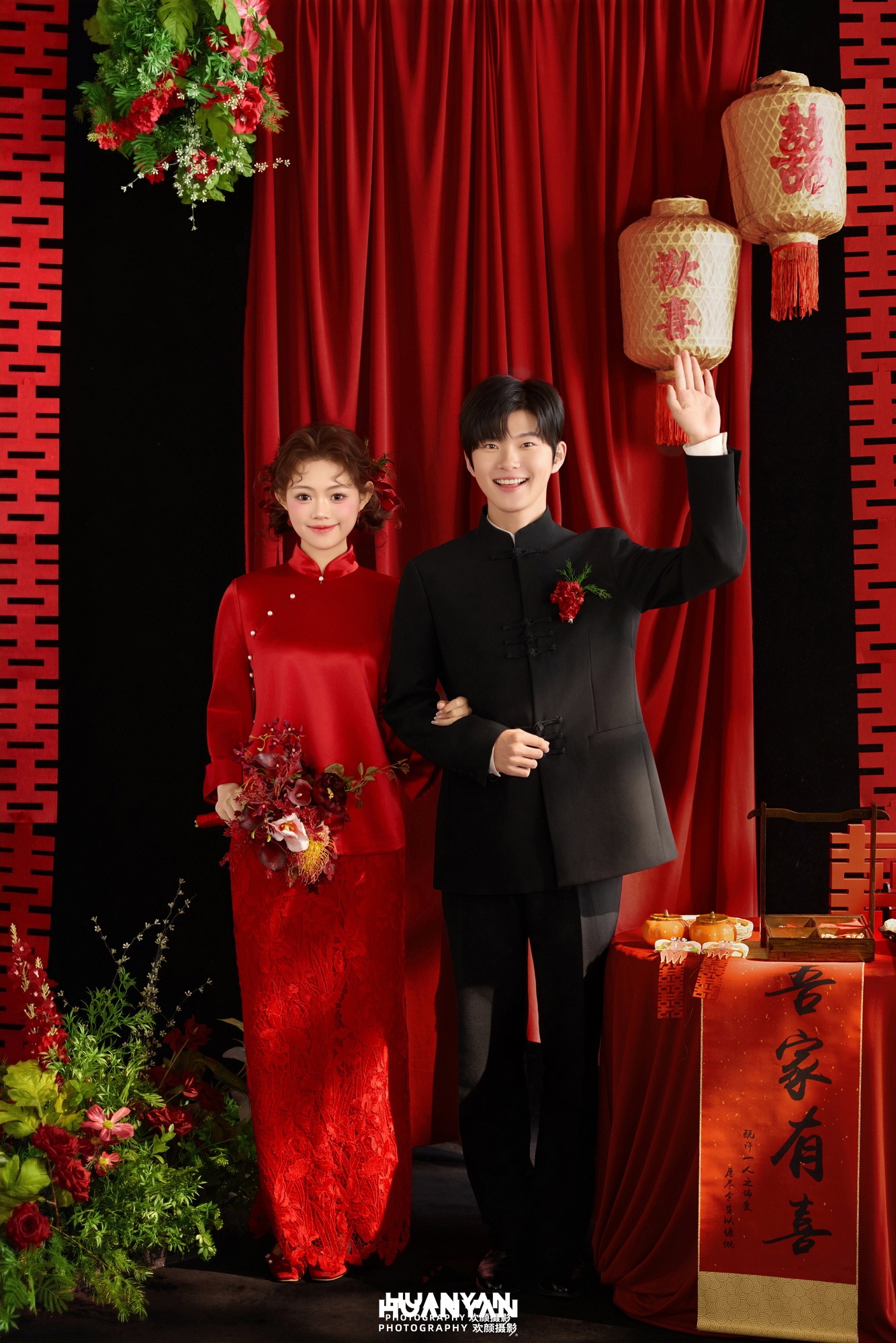 室内影棚新中式婚纱照实拍（吾家有喜系列）
