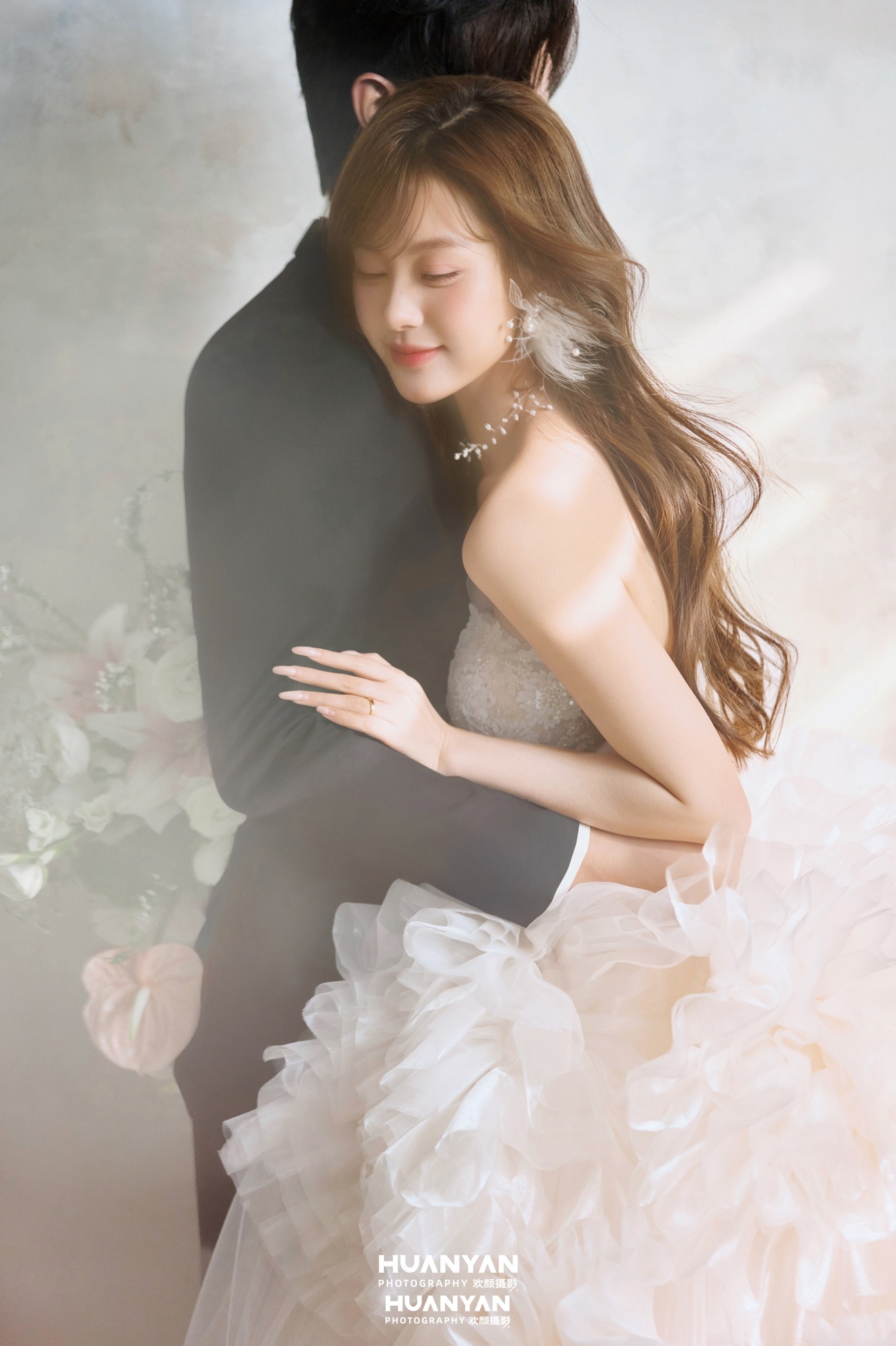 浪漫唯美婚纱照 · 室内影棚场景 · 一格斜阳客片