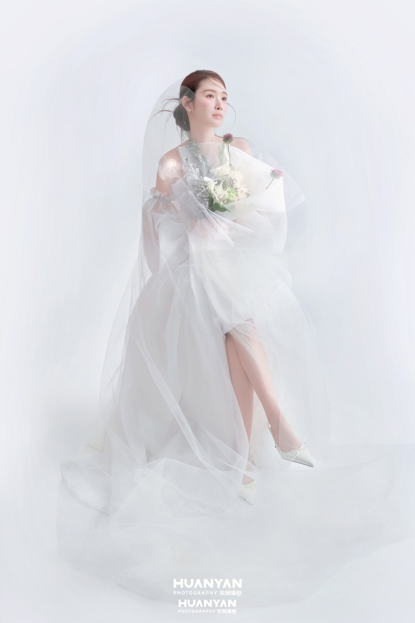室内影棚韩式温柔婚纱照实拍（郁香小叙系列）
