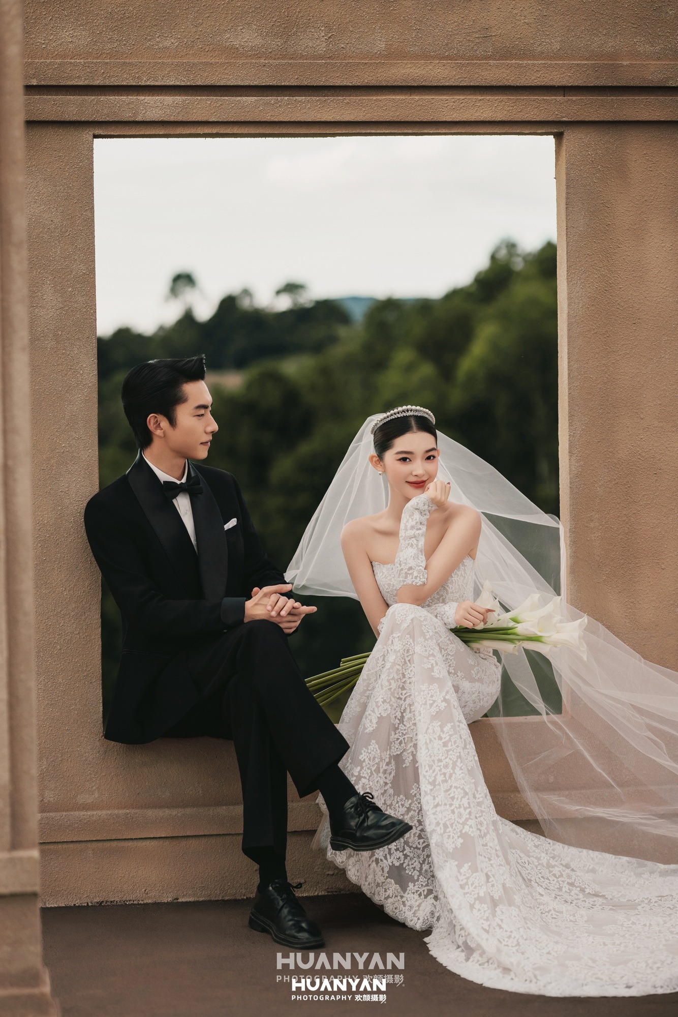 拱门之外：氛围感婚纱照城堡古堡实拍