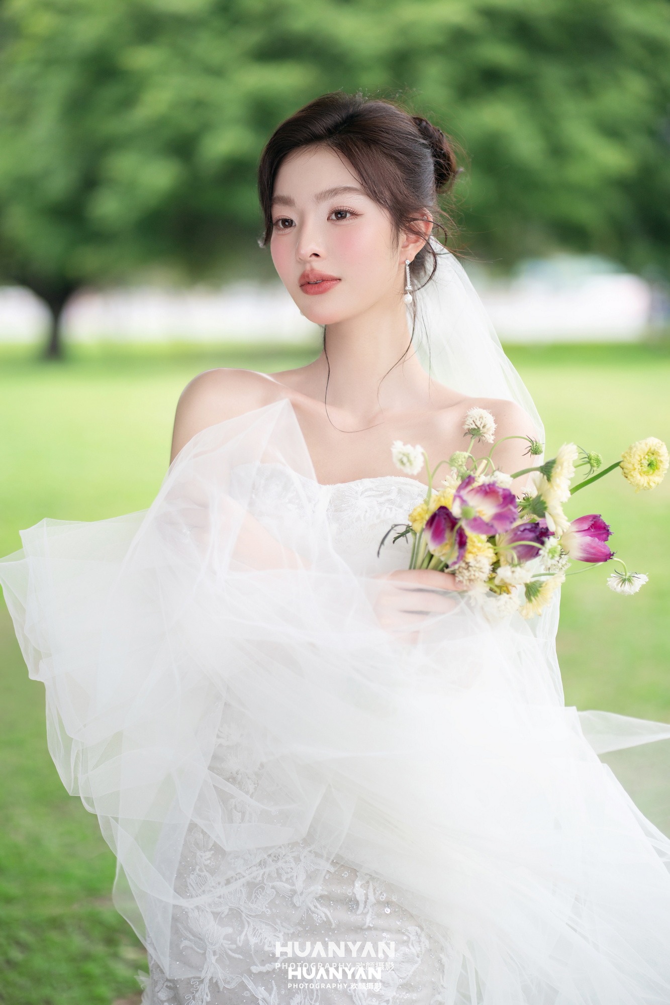户外自然清新自然婚纱照实拍（草色新约系列）